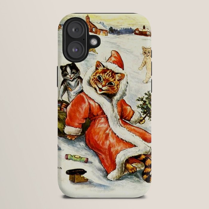 To Wish You A Merry Christmas' by Louis Wain iPhone Case
