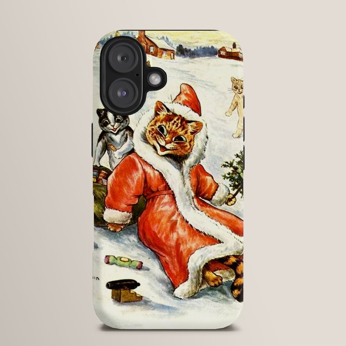 To Wish You A Merry Christmas' by Louis Wain iPhone Case