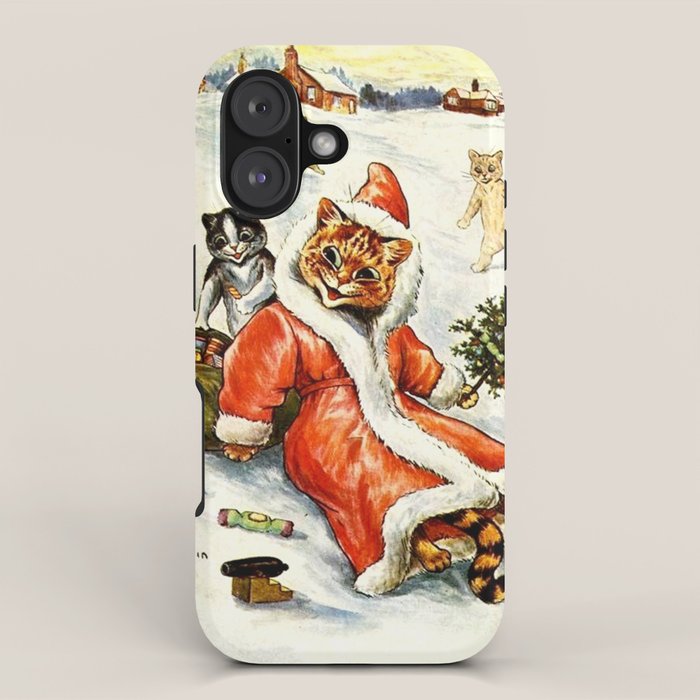To Wish You A Merry Christmas' by Louis Wain iPhone Case