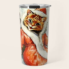 To Wish You A Merry Christmas' by Louis Wain Travel Mug