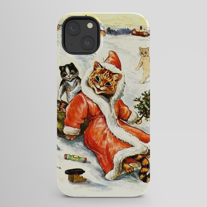 To Wish You A Merry Christmas' by Louis Wain iPhone Case