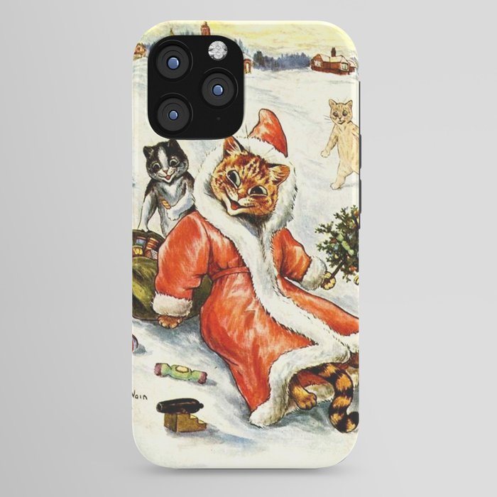To Wish You A Merry Christmas' by Louis Wain iPhone Case