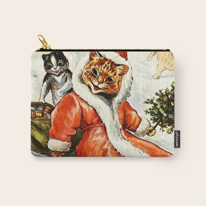 To Wish You A Merry Christmas' by Louis Wain Carry All Pouch