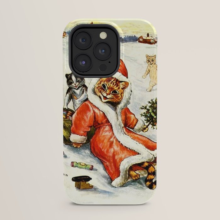 To Wish You A Merry Christmas' by Louis Wain iPhone Case
