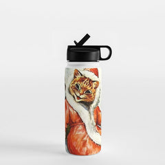To Wish You A Merry Christmas' by Louis Wain Water Bottle