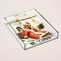 To Wish You A Merry Christmas' by Louis Wain Acrylic Tray