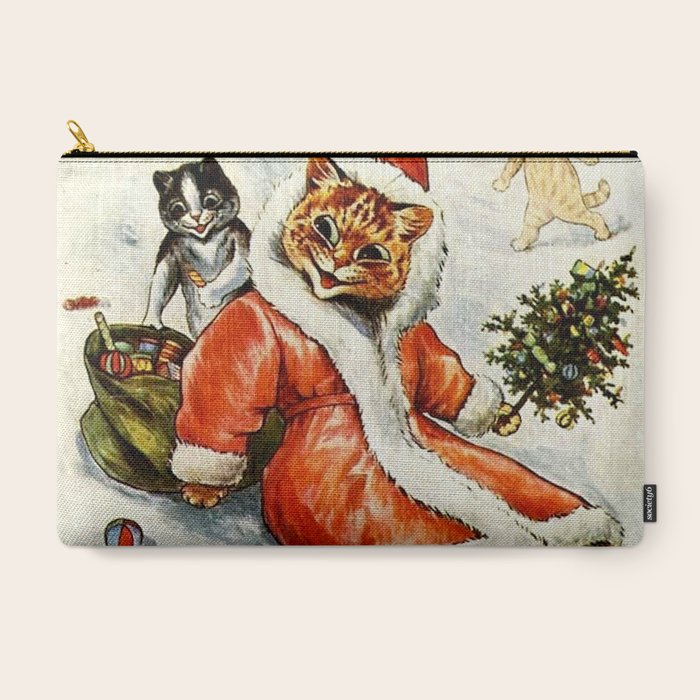 To Wish You A Merry Christmas' by Louis Wain Carry All Pouch