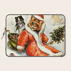To Wish You A Merry Christmas' by Louis Wain Laptop Sleeve