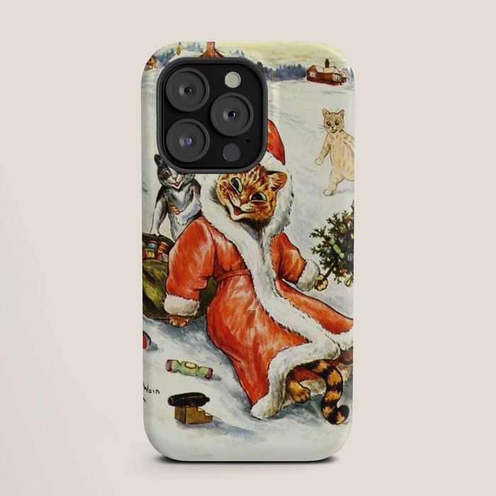 To Wish You A Merry Christmas' by Louis Wain iPhone Case