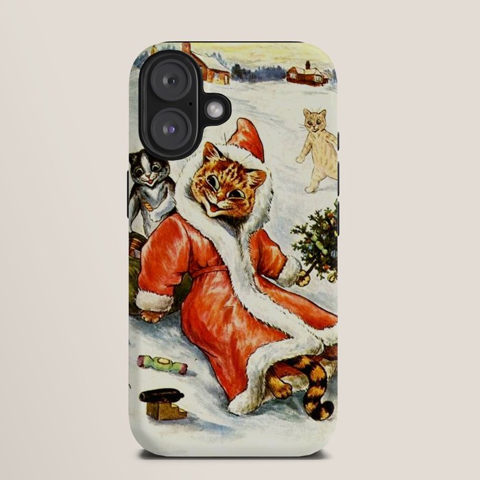 To Wish You A Merry Christmas' by Louis Wain iPhone Case