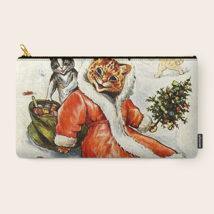 To Wish You A Merry Christmas' by Louis Wain Carry All Pouch