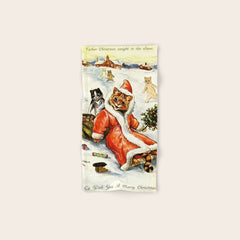To Wish You A Merry Christmas' by Louis Wain Bath Towel