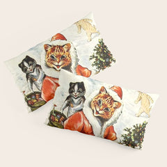 To Wish You A Merry Christmas' by Louis Wain Pillow Sham