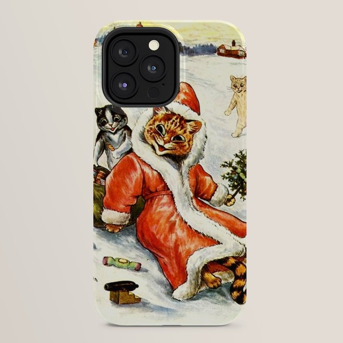 To Wish You A Merry Christmas' by Louis Wain iPhone Case