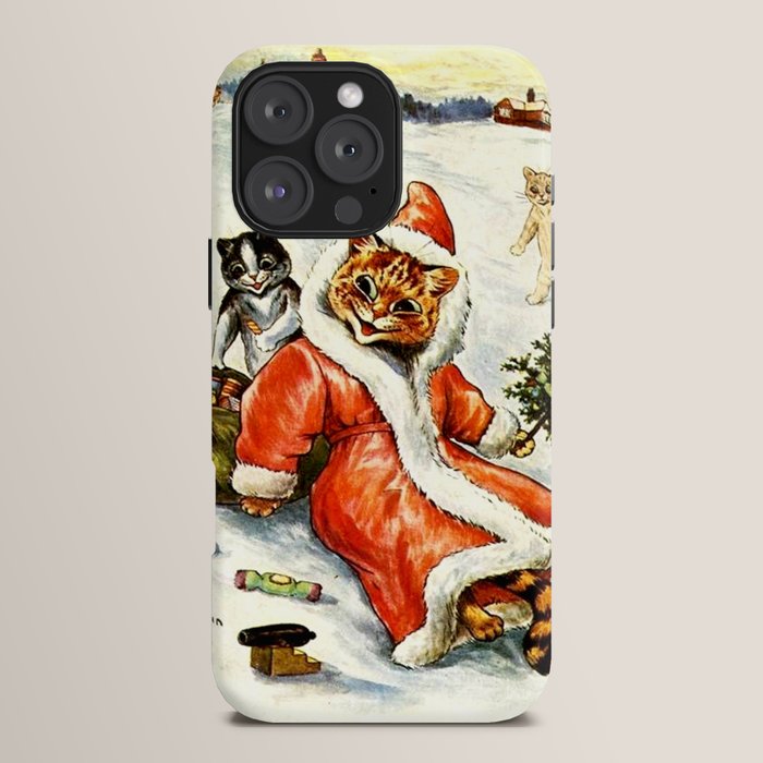 To Wish You A Merry Christmas' by Louis Wain iPhone Case