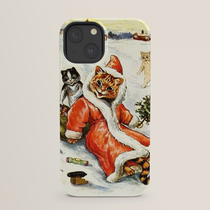 To Wish You A Merry Christmas' by Louis Wain iPhone Case