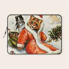 To Wish You A Merry Christmas' by Louis Wain Laptop Sleeve