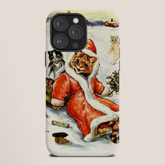 To Wish You A Merry Christmas' by Louis Wain iPhone Case
