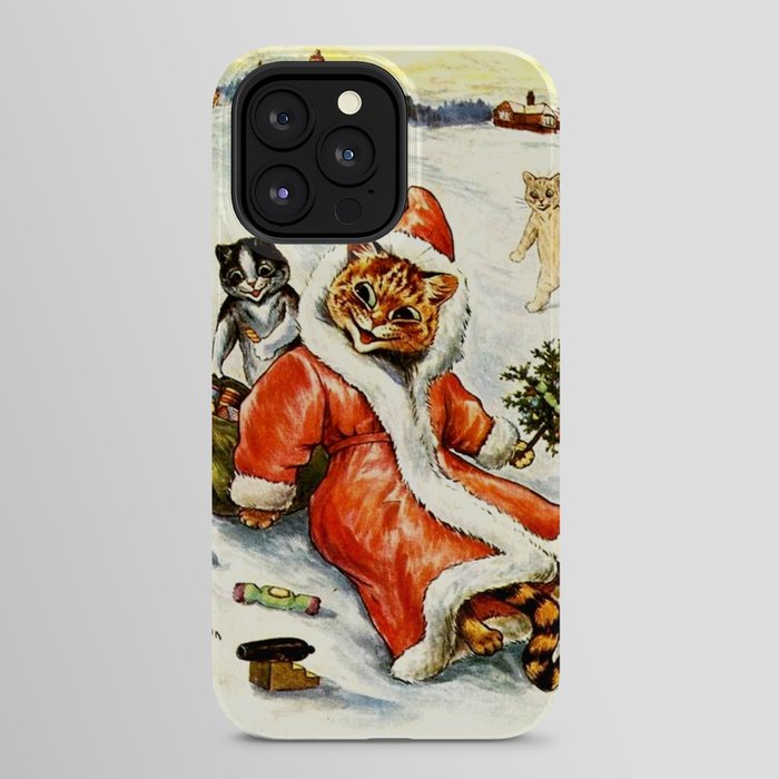 To Wish You A Merry Christmas' by Louis Wain iPhone Case