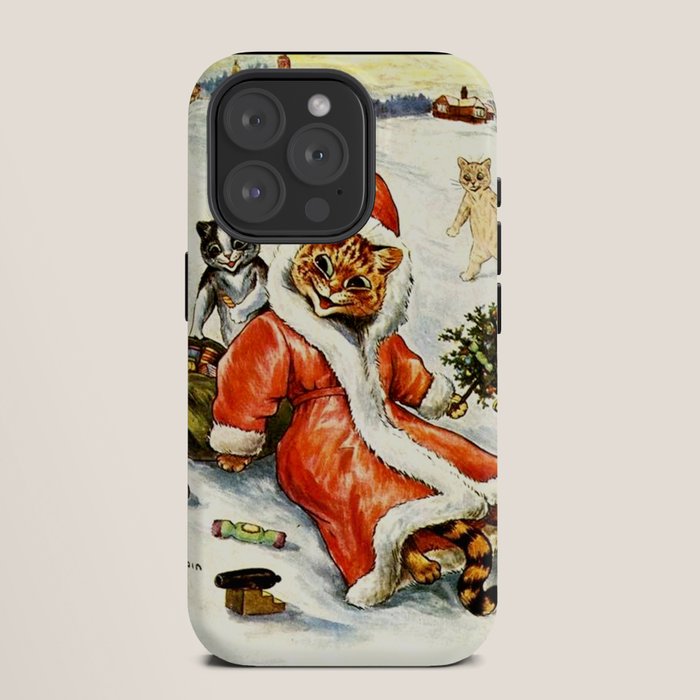 To Wish You A Merry Christmas' by Louis Wain iPhone Case