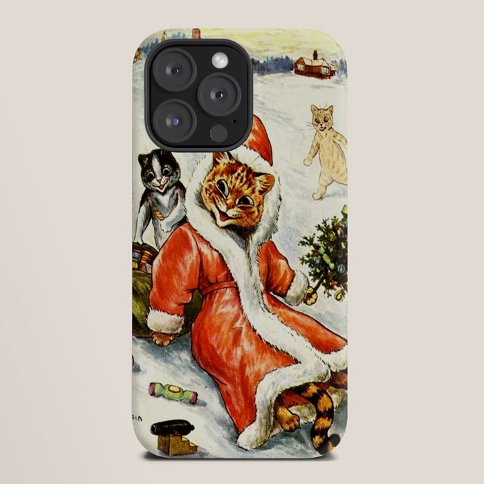 To Wish You A Merry Christmas' by Louis Wain iPhone Case