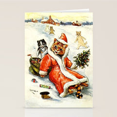 To Wish You A Merry Christmas' by Louis Wain Stationery Card