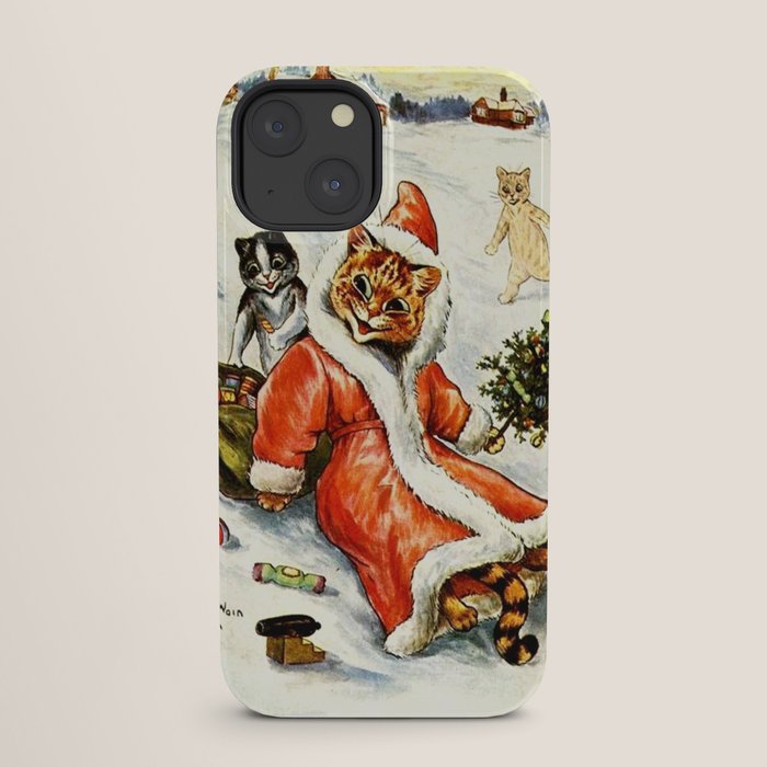To Wish You A Merry Christmas' by Louis Wain iPhone Case