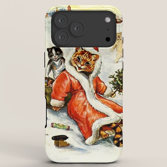 To Wish You A Merry Christmas' by Louis Wain iPhone Case