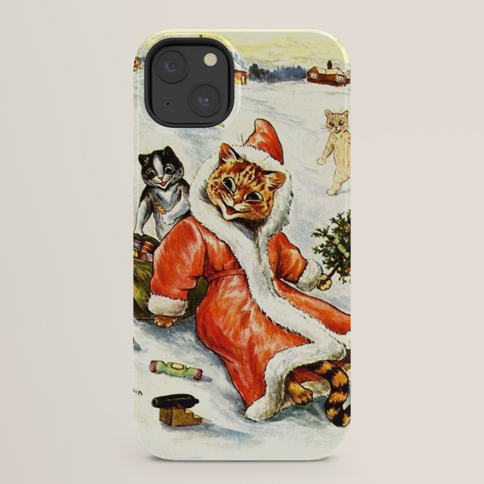 To Wish You A Merry Christmas' by Louis Wain iPhone Case
