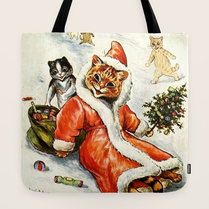 To Wish You A Merry Christmas' by Louis Wain Tote Bag