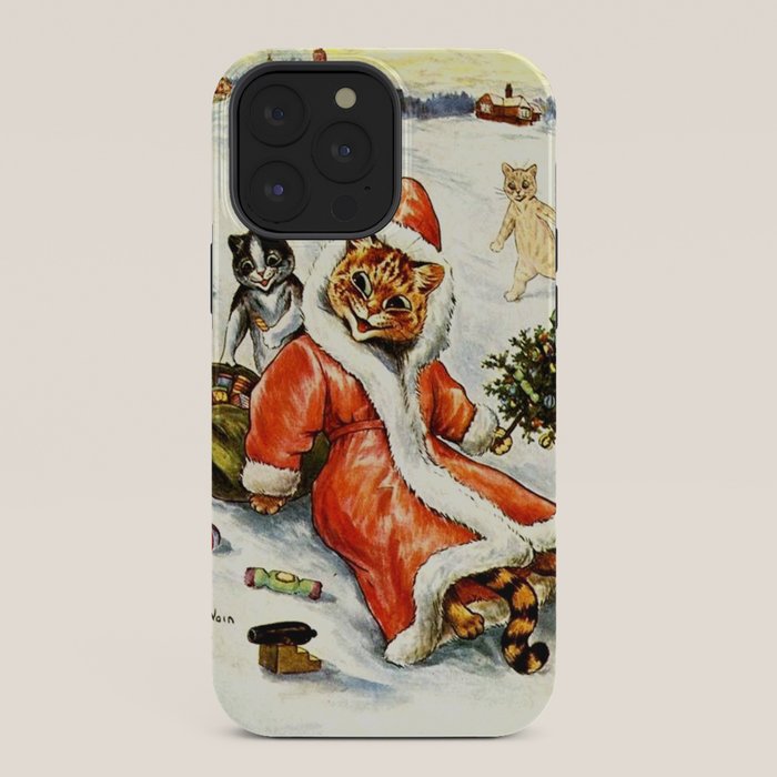 To Wish You A Merry Christmas' by Louis Wain iPhone Case