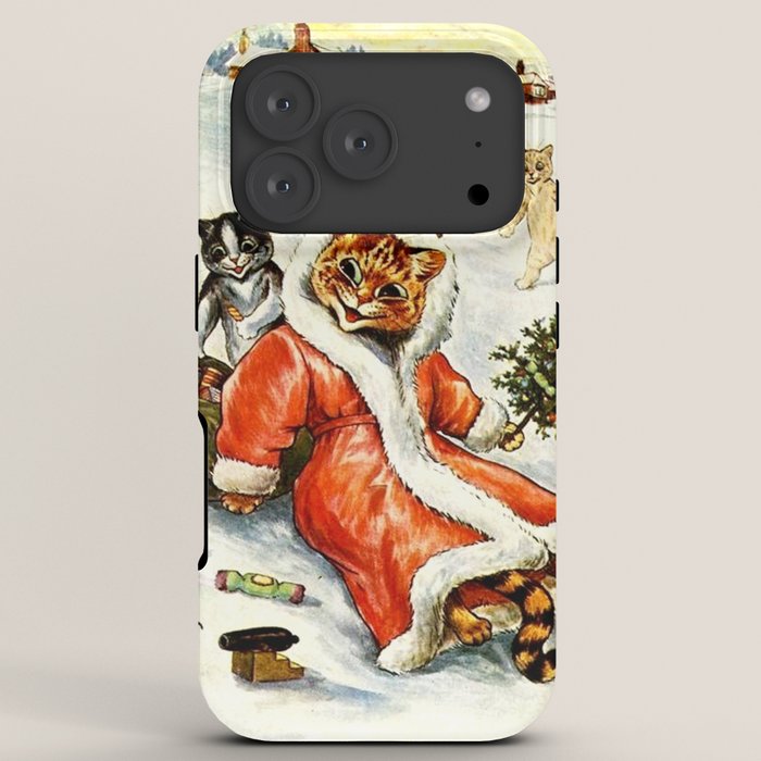 To Wish You A Merry Christmas' by Louis Wain iPhone Case