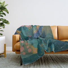 "You Are Worthy" Midnight Background Throw Blanket