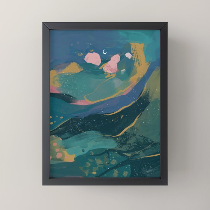 "You Are Worthy" Midnight Background Mini Art Print