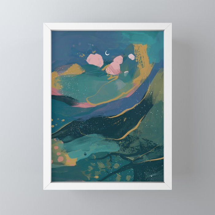 "You Are Worthy" Midnight Background Mini Art Print