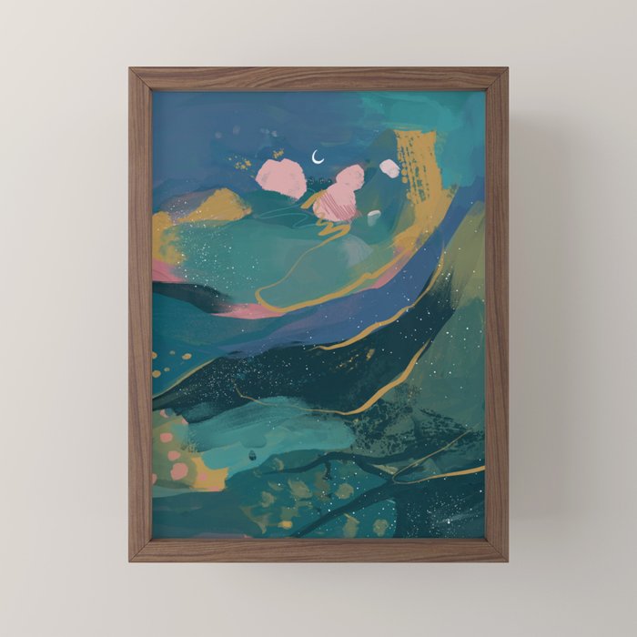 "You Are Worthy" Midnight Background Mini Art Print