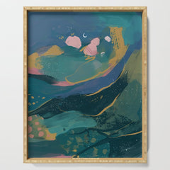 "You Are Worthy" Midnight Background Serving Tray