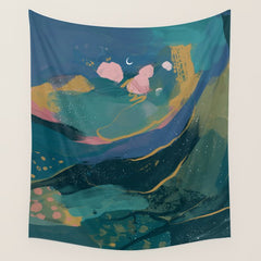 "You Are Worthy" Midnight Background Wall Tapestry