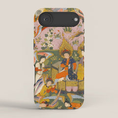 (Book of omens) Angels bow before Adam and Eve in Paradise Islamic Antique Art  iPhone Case