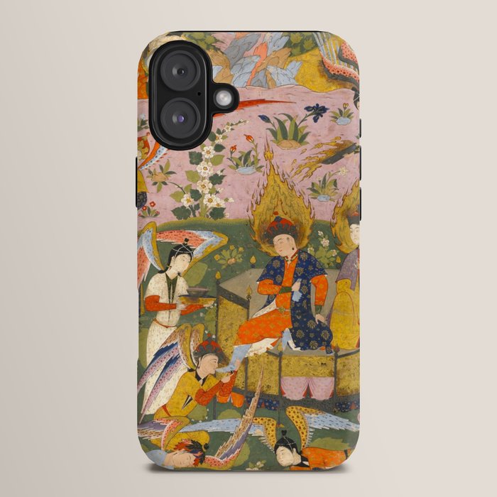 (Book of omens) Angels bow before Adam and Eve in Paradise Islamic Antique Art  iPhone Case