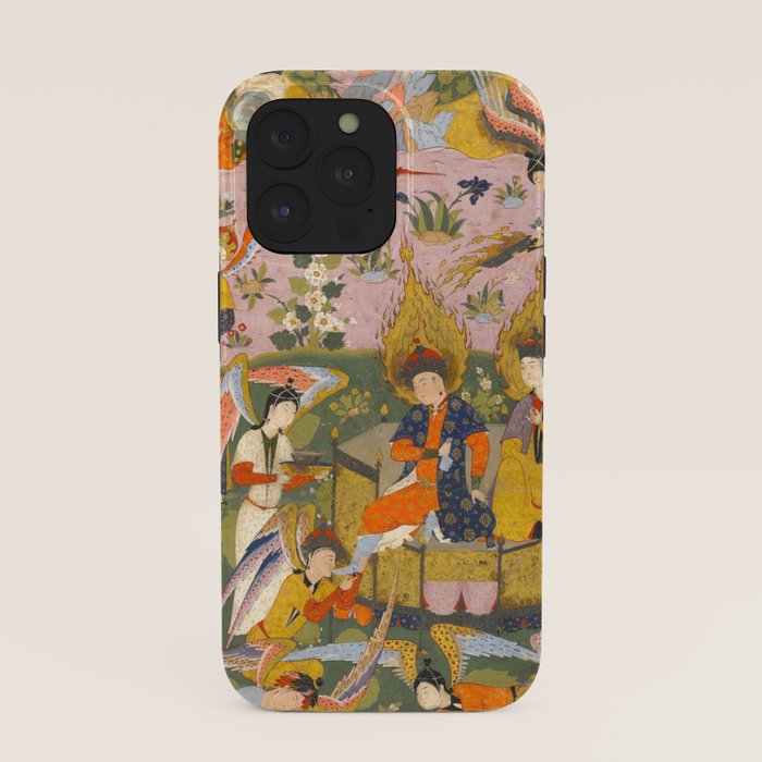 (Book of omens) Angels bow before Adam and Eve in Paradise Islamic Antique Art  iPhone Case