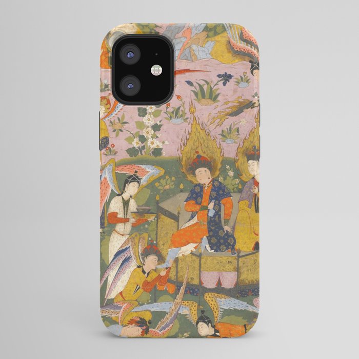 (Book of omens) Angels bow before Adam and Eve in Paradise Islamic Antique Art  iPhone Case