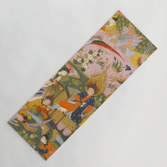 (Book of omens) Angels bow before Adam and Eve in Paradise Islamic Antique Art  Yoga Mat