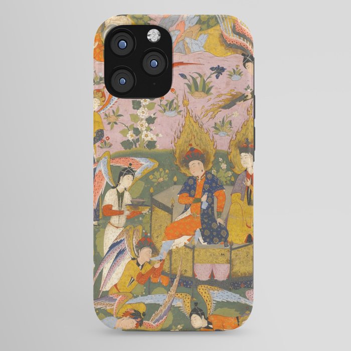 (Book of omens) Angels bow before Adam and Eve in Paradise Islamic Antique Art  iPhone Case