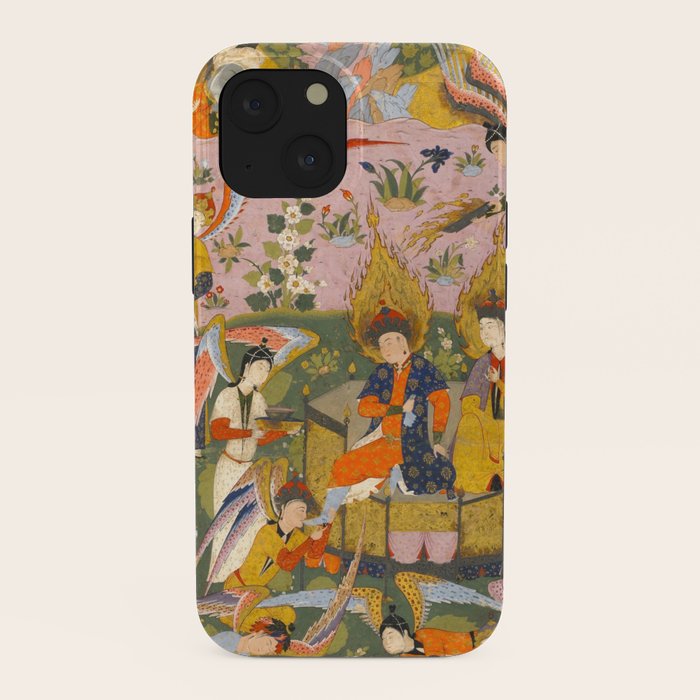 (Book of omens) Angels bow before Adam and Eve in Paradise Islamic Antique Art  iPhone Case
