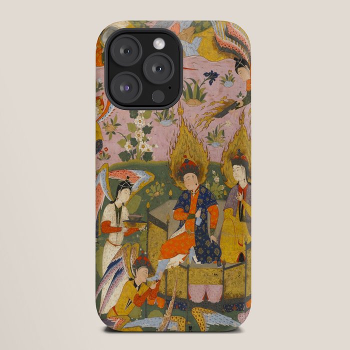 (Book of omens) Angels bow before Adam and Eve in Paradise Islamic Antique Art  iPhone Case