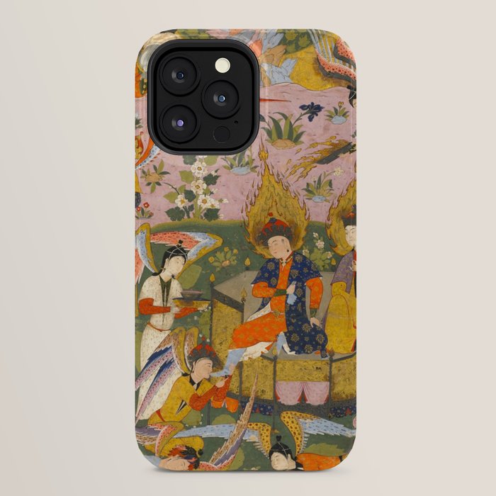 (Book of omens) Angels bow before Adam and Eve in Paradise Islamic Antique Art  iPhone Case