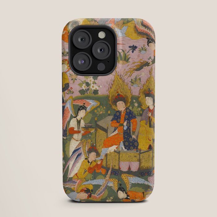 (Book of omens) Angels bow before Adam and Eve in Paradise Islamic Antique Art  iPhone Case