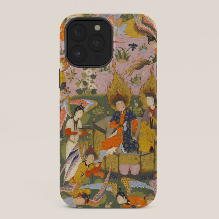 (Book of omens) Angels bow before Adam and Eve in Paradise Islamic Antique Art  iPhone Case