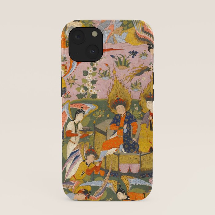 (Book of omens) Angels bow before Adam and Eve in Paradise Islamic Antique Art  iPhone Case